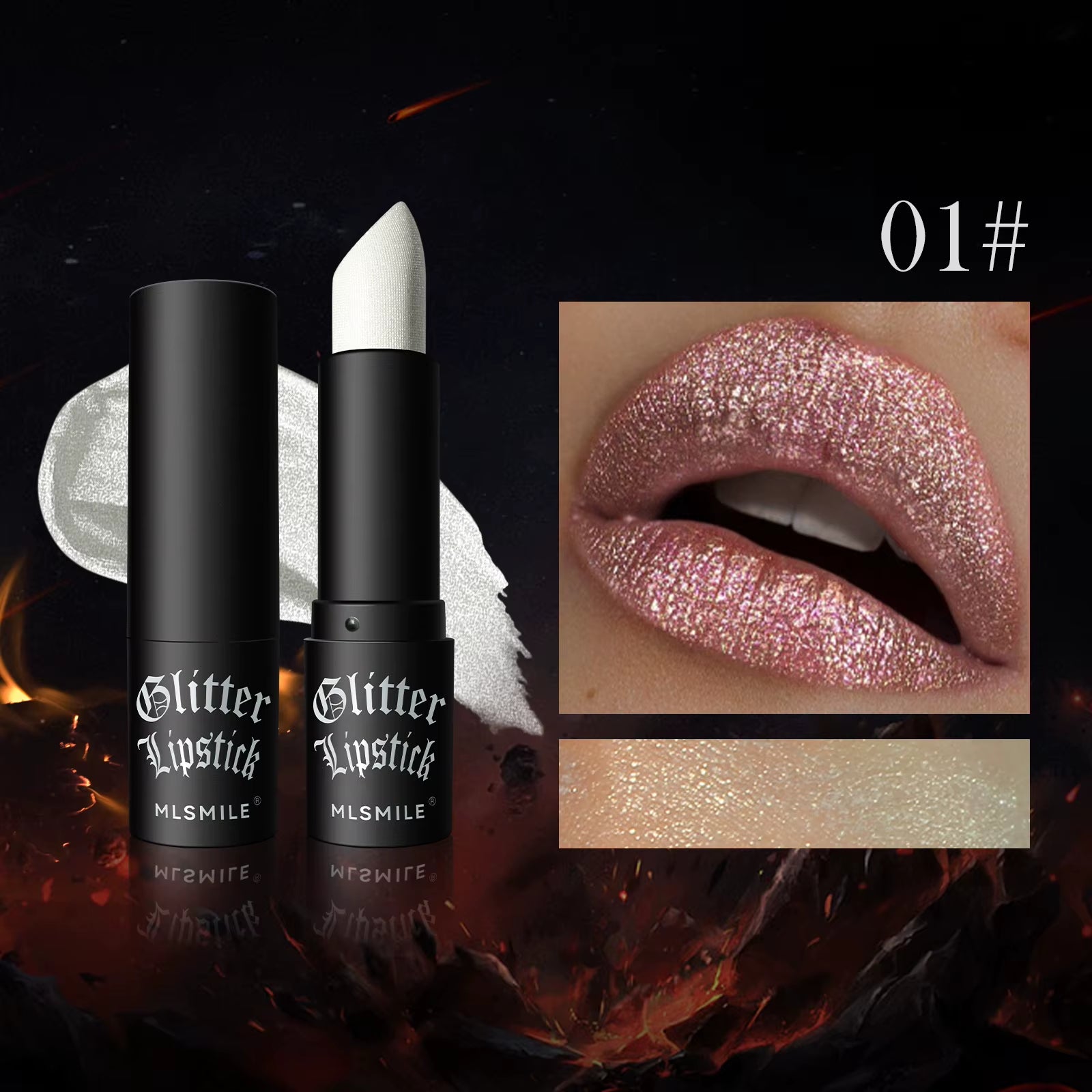 Multi-Color Non-Stick Cup Matte Lipstick Flash Lasting Easy Color Diamond Lipstick Dark Halloween Look