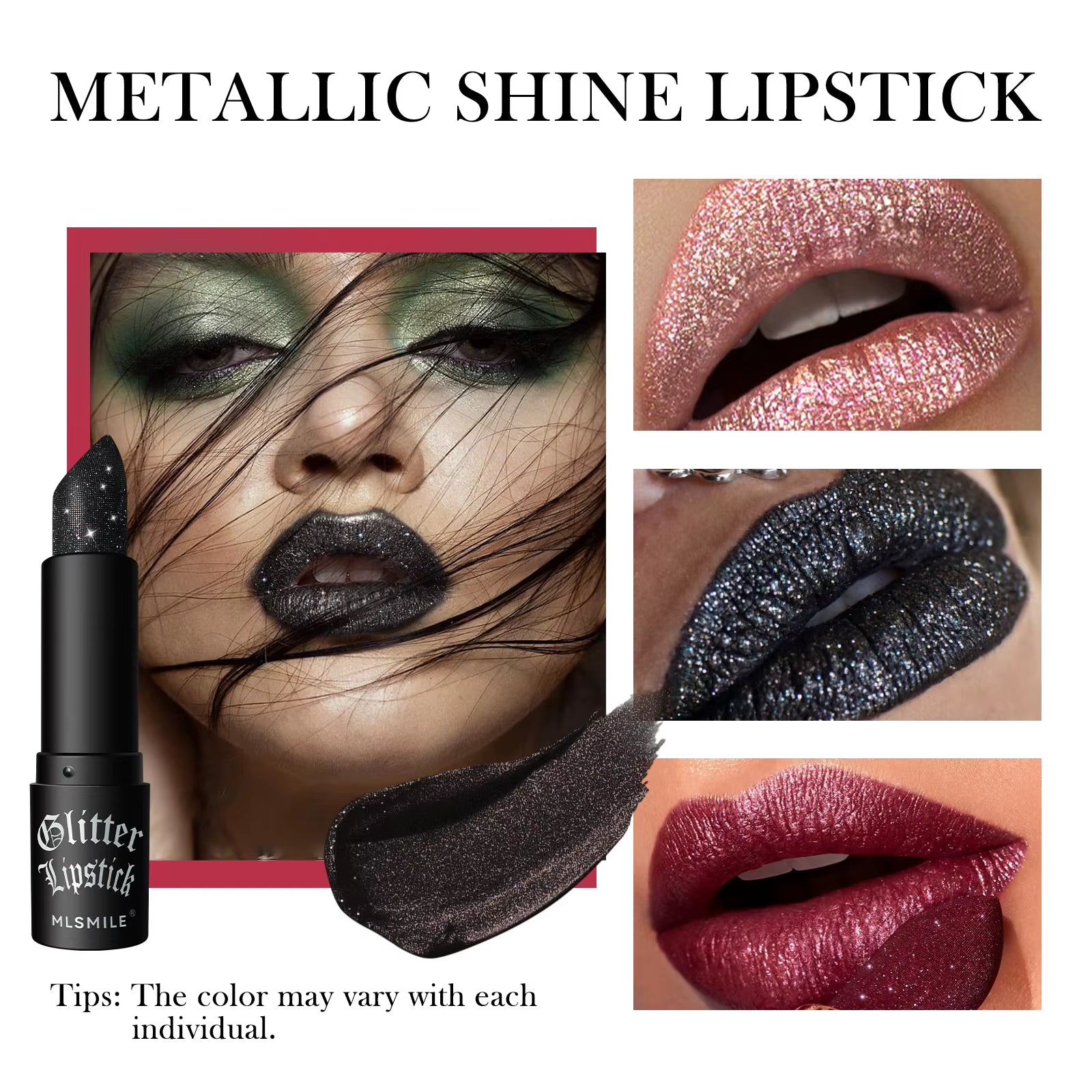 Multi-Color Non-Stick Cup Matte Lipstick Flash Lasting Easy Color Diamond Lipstick Dark Halloween Look